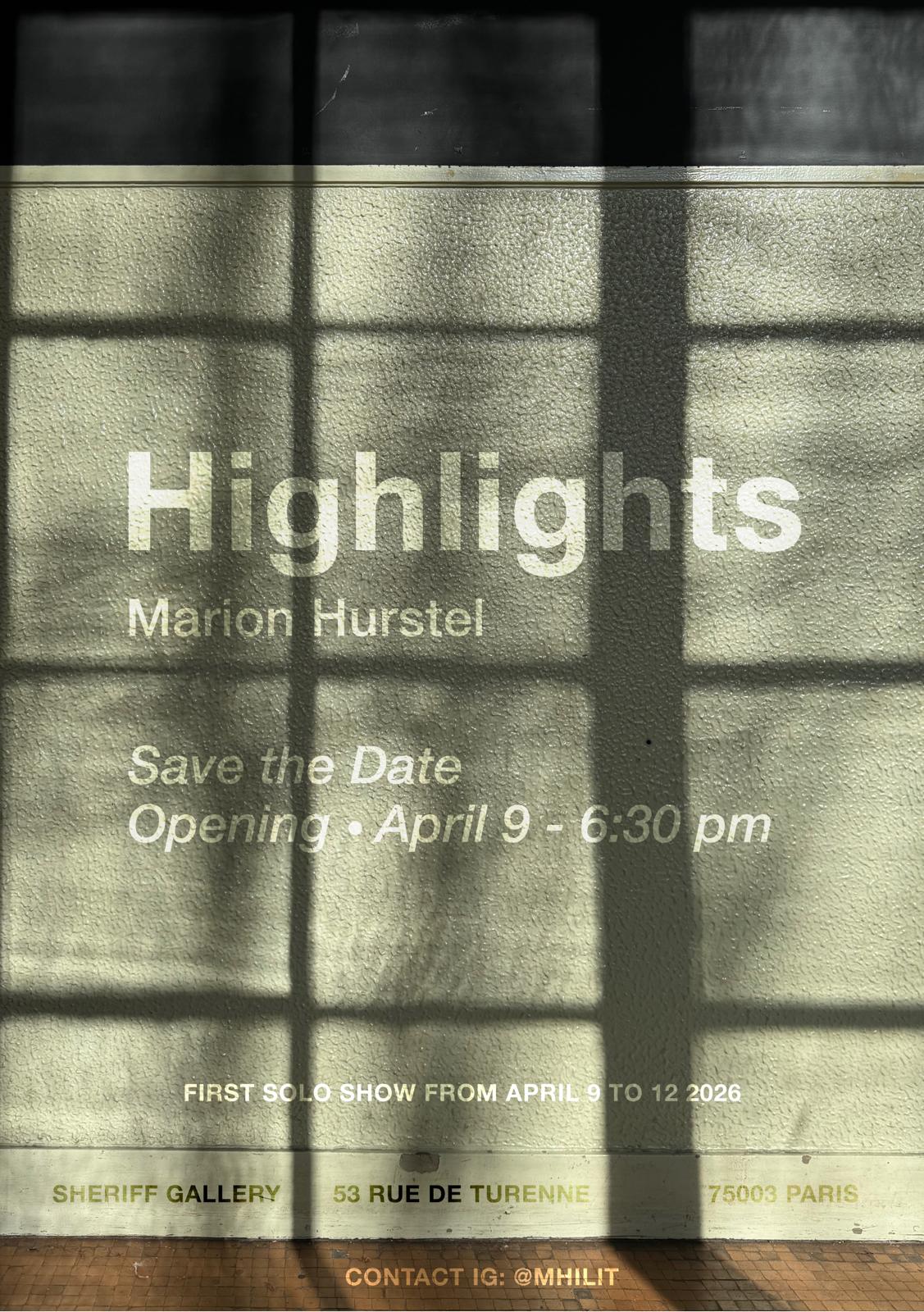 Highlights — Save the Date — Marion Hurstel